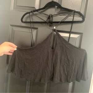 Free People Black Halter Tank Top